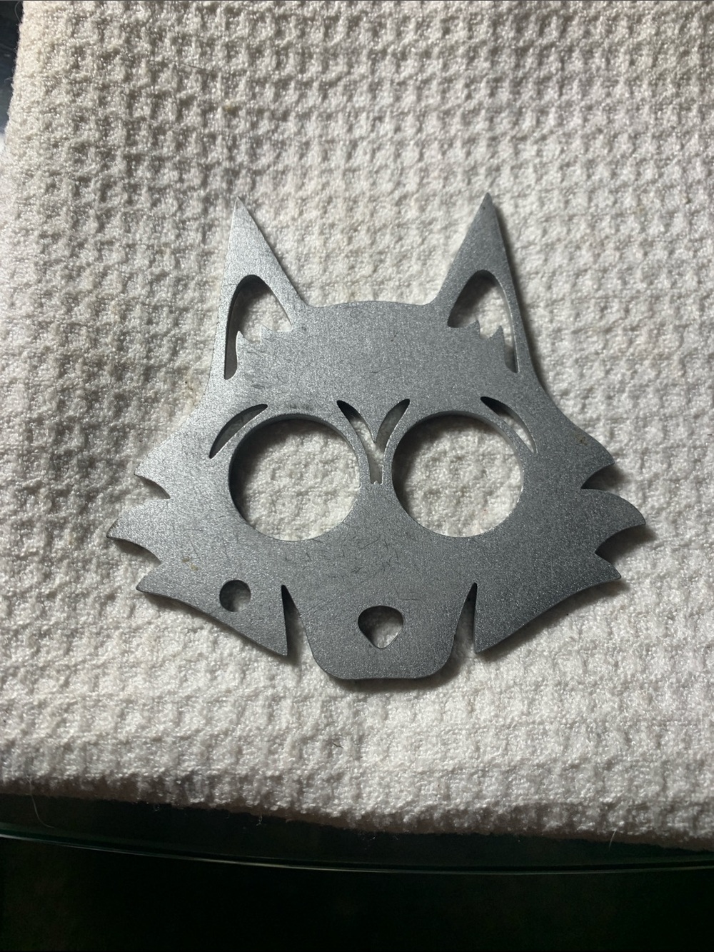 Silver Cat Face Accessory - Keychain Self Defense